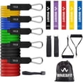thumbnail image 1 of Juego de Bandas de Resistencia Whatafit 54726532 con Anclaje para Puerta Asas Bolsa de Transporte Entrenamiento Fisioterapia Multicolor Whatafit 54726532, 1 of 2