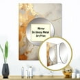 thumbnail image 3 of Designart "Abstract Split In Gold And White" Abstract Shapes Mirror Wall Decor - Modern Beige Abstract Dining Room Wall Mirror Art - 32" x 24" Inch, 3 of 5