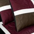 thumbnail image 6 of Chezmoi Collection Bernard 7-Piece Full Bed in a Bag Comforter Set with Sheets, Lightweight Comforter Burgundy Black Brown Patchwork Quilted Medallion Bedding Set for All Season, 6 of 9