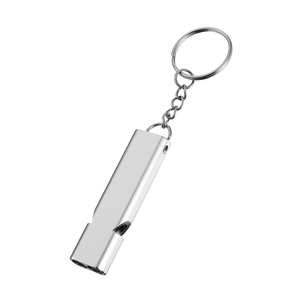 Aluminum Alloy Emergency Survival Whistle Outdoor Hiking Camping Tool W/Keychain