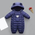 thumbnail image 2 of Akafmk Newborn Boys Infant Girls Bodysuits,Fall Winter Bodysuits Warm Down Jacket,Long Sleeve Bodysuits Graphic Print Casual Onesie Outfits Hooded Romper Jumpsuit Toddler Boys Clothing 4-9 Months, 2 of 3