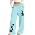 thumbnail image 2 of Lmueinov Girls Print Sweatpants with Pockets Soft Warm Fleece Lined Elastic Waist Straight Leg Pants for Kids Girls Fall Casual Workout Trousers, 2 of 5