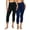 Midnight Navy, variant on Felina | Sueded Athletic Capri Legging 2-Pack (Midnight Navy, X-Large)