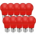 thumbnail image 1 of Ampoule Colorée A19, Ampoules Rouges pour Éclairage de Vacances, Ampoule LED Non Dimmable avec Base Moyenne E26, Économe en Énergie, Longue Durée, 10 Pcs, 1 of 4