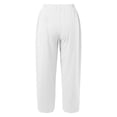 thumbnail image 5 of Glisme Pants For Womens High Waist Straight Leg Trousers Relax Fit Slacks With Pocket Soft Wear White 5Xl, 5 of 5