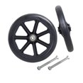 thumbnail image 1 of tredstone 2x Roue avant Roulement 8 Pouces pour Fauteuils Roulants Rollators Déambulateurs Noir, 1 of 9