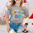 thumbnail image 2 of PMVFHDE T-Shirts pour Filles Hauts d'Été pour Filles Hauts Décontractés pour Filles T-Shirts pour Filles Garçons et Filles Mode Décontractée Imprimé Col Rond Manches Courtes T-Shirt Gris, 6-7 Ans, 2 of 4
