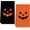 Orange and Black, variant on Halloween Kitchen Towels Pumpkin Face Dish Towels 18 x 26 Inch Orange Black Hand Drying Tea Towels for Cooking Baking Cleaning Wipe Gift, Set of 2