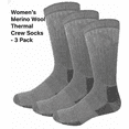 thumbnail image 6 of Gilbin Women's Merino Wool Thermal Socks, 3-Pack – Heavy Duty Thermal Crew Boot Socks for Extreme Cold, Insulated for Hiking & Winter, 6 of 10