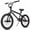 Jet Black, variant on Hykolity 20 inch Kids Bike BMX Freestyle Trick Bicycles For Ages 8-12 Years Adjustable Seat Bike 360 Degree Steering 4 Pegs Beginner to Advanced Teen Riders