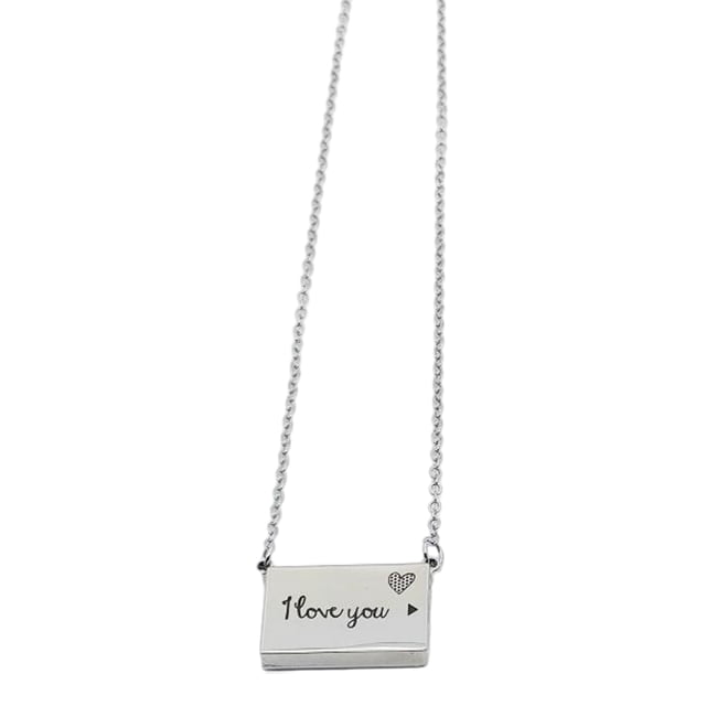Collar con medallón rectangular, colgante con medallón de foto, collar con medallón de memoria, regalo de recuerdo para seres queridos, ella y él.