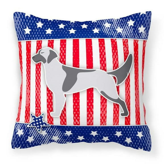 USA Design with Dog Fabric Decorative Pillow