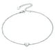 thumbnail image 1 of Tobillera Femenina Silvora Plata Esterlina Iniciales Corazón Letra L Ajustable, 1 of 8