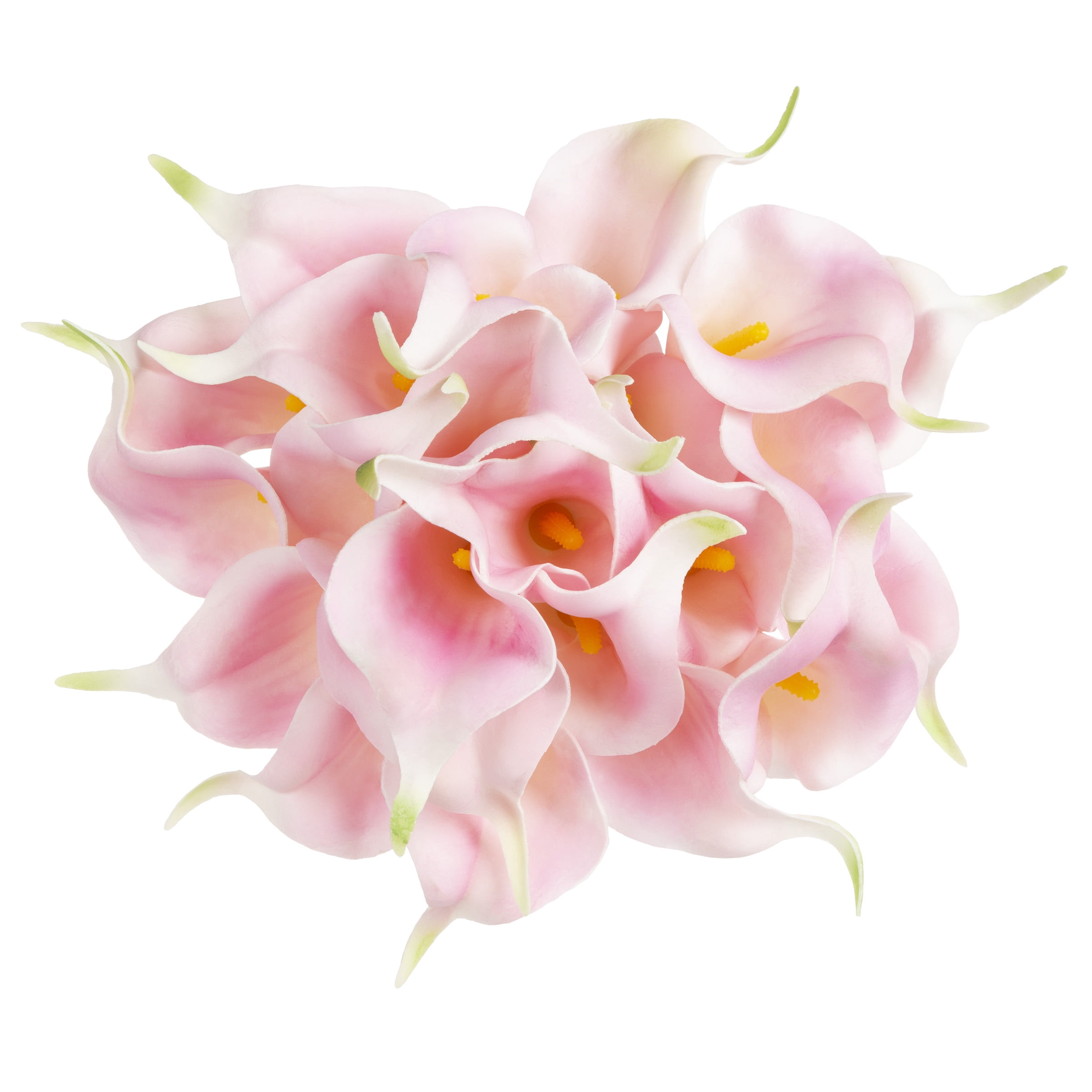 Pure Garden  24 Pc Artificial Calla-Lily with Stems Real Touch Fake Flowers, Coral Pink
