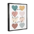 thumbnail image 4 of Stupell Industries You Are Loved Hearts Abstract Painting Black Floater Framed Canvas Art Print Wall Art, 17 x 21, 4 of 10