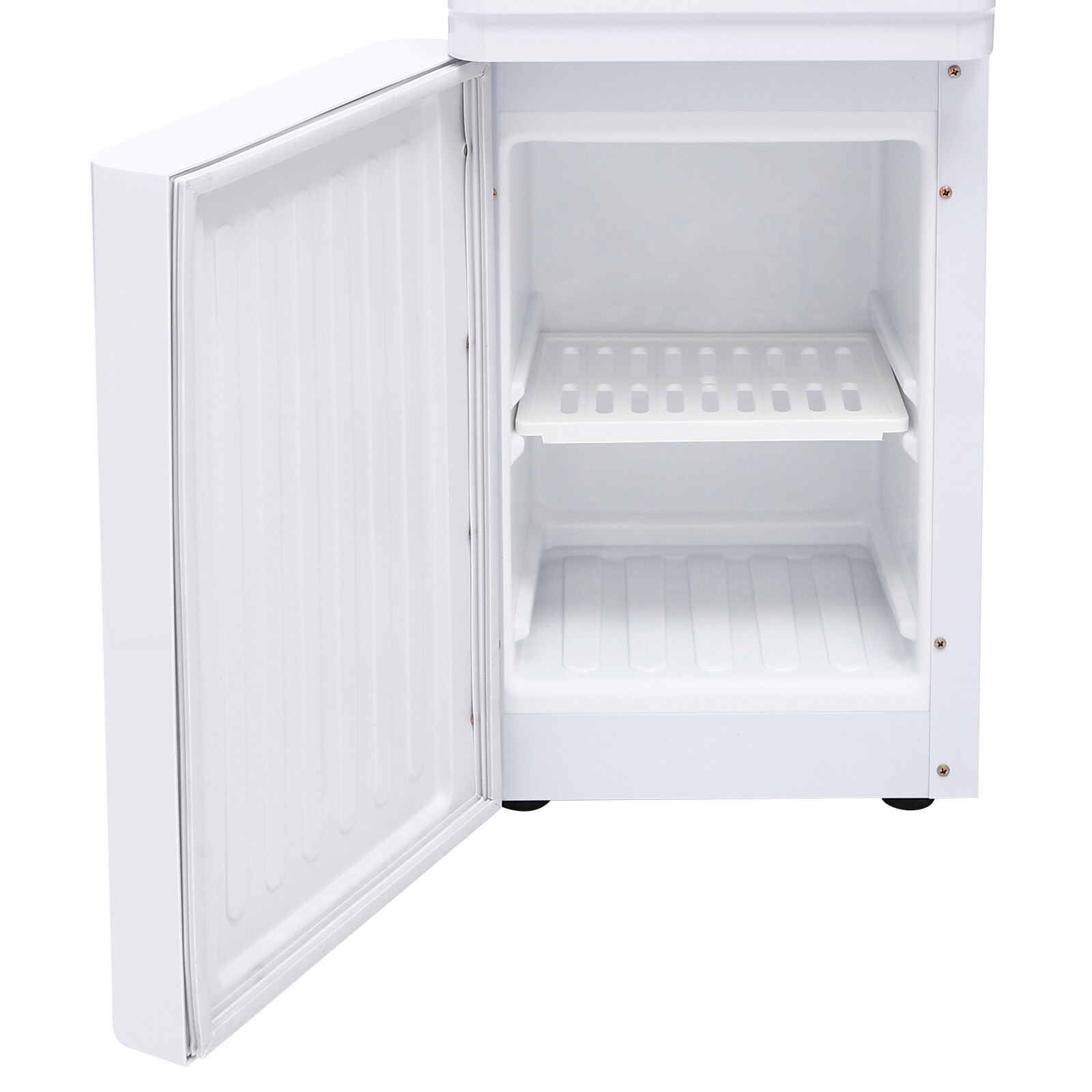 4.16 Gal Hot&Cold Water Cooler Dispenser Freestand Stainless Steel Top Loading w/Storage Cabinet 110V 575W 11.81*12.2*37.4inch Used in Libraries, Offices, Restaurants