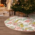 thumbnail image 5 of Haiem Tropical Pink Flamingo Pineapple Pattern Christmas Tree Skirt Merry Christmas Party Christmas Tree Decoration,New Year Decorations-36", 5 of 6