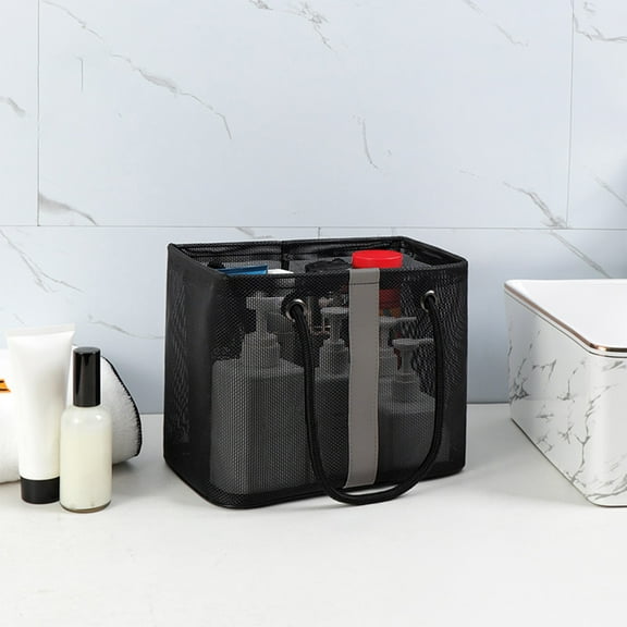 Mesh Beach Bag for Women, InsCrazy Portable Beach Tote Bag for Vacation, Sandproof Beach Toys Organiser Waterproof Swimwear Handbag for Swimming Party Supplies