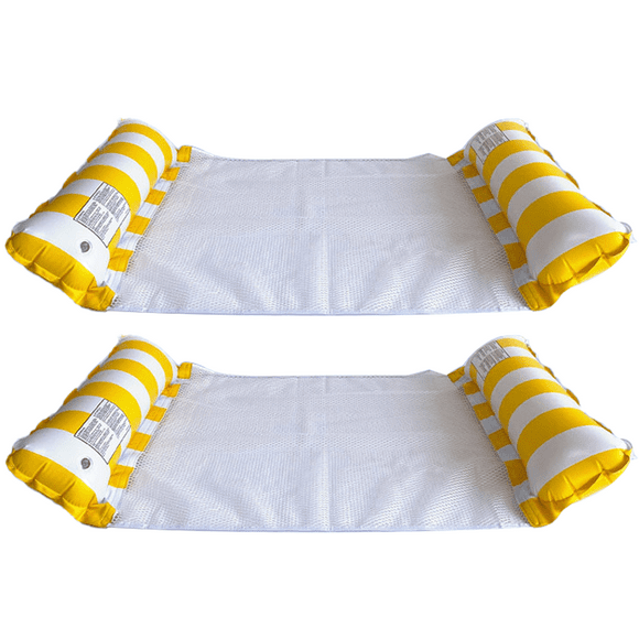 Pool floats adult size - inflatable pool floats pool floats with air pump,2022 large fun water toys as pool loungers - yellow