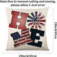 thumbnail image 6 of 4th of July Pillow Covers 18x18 Set of 4 Independence Day Memorial Day Patriotic Farmhouse Decor Holiday Stars and USA Truck Summer Throw Pillow Case for Sofa, Bed, Couch, Car, Home Couch, 6 of 7