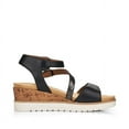 thumbnail image 3 of Remonte Women's Lolita Open Toe Wedge Ankle Strap Sandals, Black, Size EU 41, 3 of 9