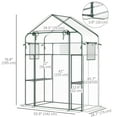 thumbnail image 3 of Outsunny Mini Serre, Serre de Marche avec 4 Tablettes, Porte à Enroulement, 3 of 10