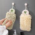 thumbnail image 2 of Kripyery Quick-drying Hanging Hand Towel Soft Chenille Stylish Washcloth Hanging Towel for Household, 2 of 8