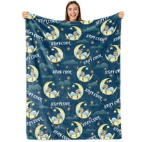 Gresahom Sloth Blanket Gift for Kids Family Animal Funny Cute Sloth and moon Blanket Super Soft Plush Flannel Throw Blanket for Couch Bed Sofa(40"x50")