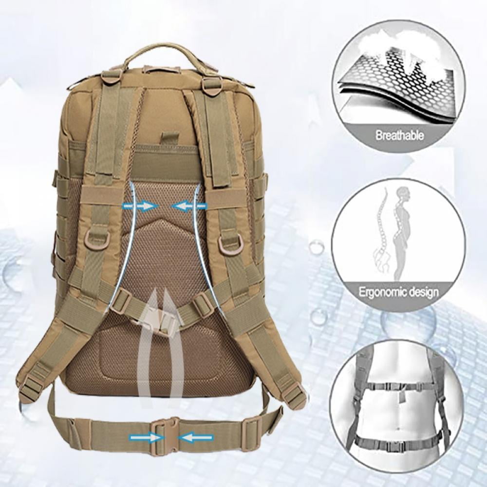 40L Outdoor Expandable Tactical Backpack Military Sport Camping Hiking Trekking 