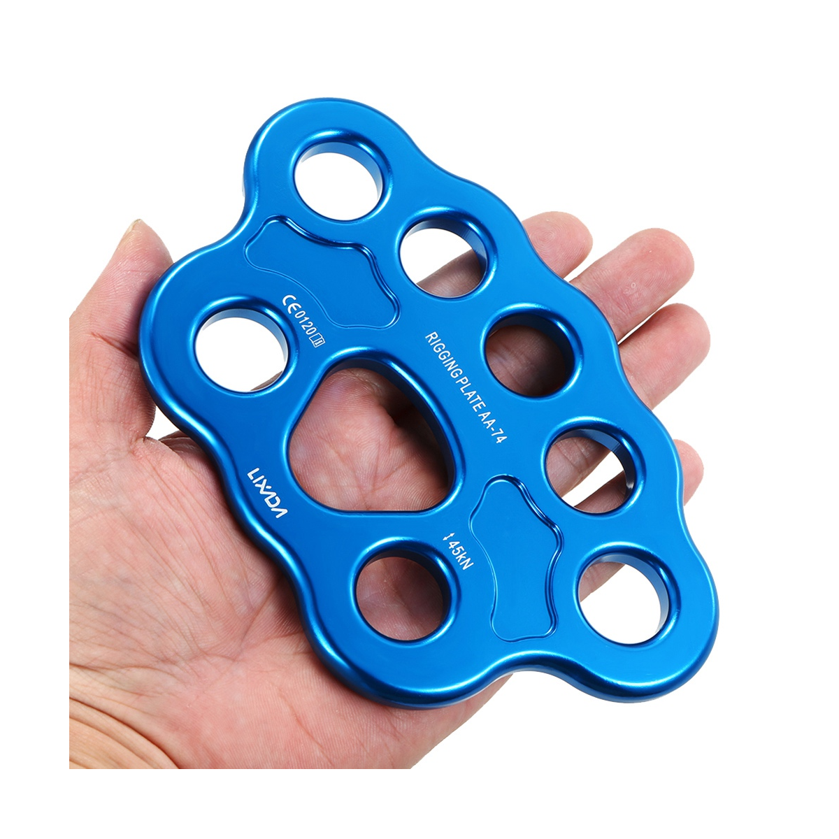 8 Holes Outdoor Rigging Plate 45KN Rock Climbing Mountaineering Anchor Point Connector Gear Rigging Plate