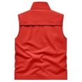 thumbnail image 4 of Sewkxo Mens Vests Outerwear Windproof Lightweight Softshell Vests Sports Sleeveless Jacket for Golf Hiking Fishing Running,Red S, 4 of 7