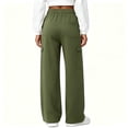 thumbnail image 6 of Bosfbaoi Sweatpants for Women Drawstring Elastic Waist Wide Leg Pants Patch Pocket Casual Loose Track Pants, 6 of 8