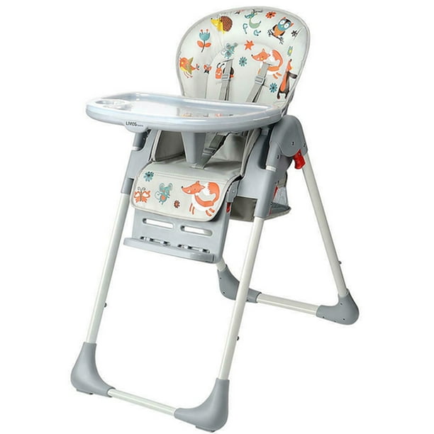 Baby Folding High Chair with 3 Reclining Position and 6Position