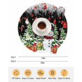 thumbnail image 6 of 15 Inch Round Placemats Set of 6, Black Christmas Snowman Non Slip Heat Insulation PP Table Mats, Xmas Balls Stocking Tree Gifts Washable Place Mats for Kitchen Dining Party Table Decor, 6 of 7