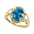 thumbnail image 2 of Tommaso Design� Oval 10x8mm Genuine Blue Topaz Ring, 2 of 9