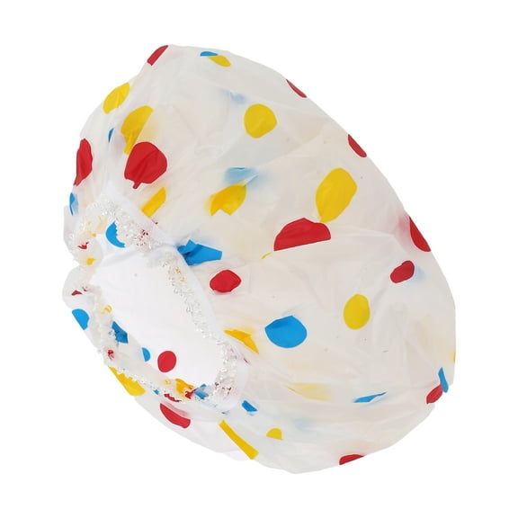 Unique Bargains 1 Pc Women Floral Pattern Shower Cap for Bathroom Business Travel Vacation Hotel Yellow Blue Red EVA