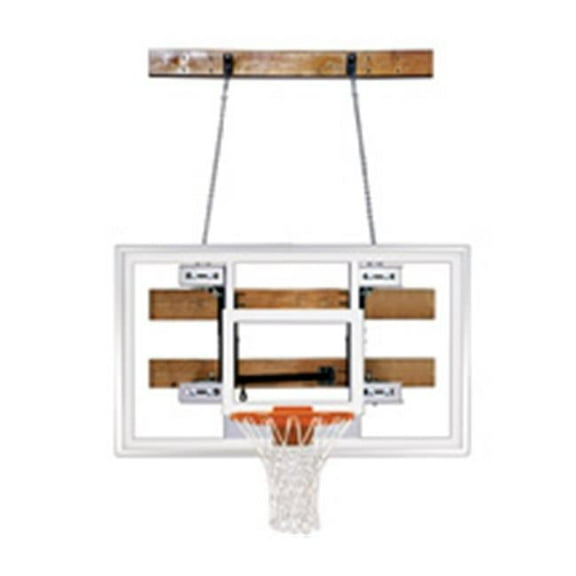 Foldamount46 Select Steel-Acrylic Side Folding Wall Mounted Basketball System, Scarlet