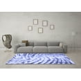 thumbnail image 3 of Ahgly Company Indoor Round Abstract Blue Modern Area Rugs, 7' Round, 3 of 4