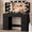 Black, variant on Lacoo Vanity Desk with Mirror & Lights, Makeup Vanity Set with 7 Drawers & Shelves, Vanity Table for Bedroom, White