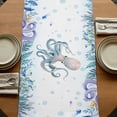 thumbnail image 5 of Table Runners 70 Inches Long Dress Scarves, Octopus Coastal Farmhouse Coffee/Dining/Kitchen Table Decor, Holiday Table Runner, Summer Nautical Starfish Coral Ocean 13x70 Inch, 5 of 9
