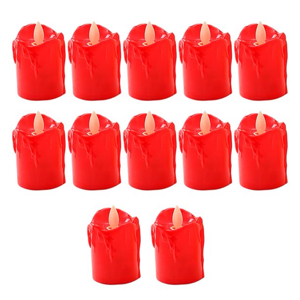 Bombilla 12 piezas de luces de velas 3D mecha velas sin llama luces de noche para boda de Navidad Wdftyju Para estrenar