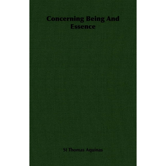 Concerning Being and Essence, (Paperback)