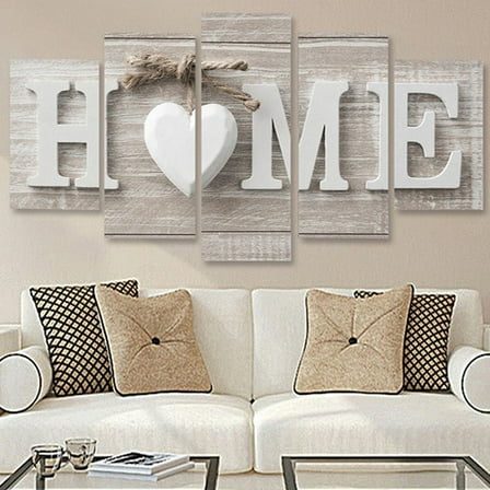 UHUSE 5Pcs Unframed Modern Wall Art Painting Print Set Canva Picture Home Room Decor