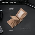 thumbnail image 2 of Men Frosted Wallet Men's Bifold Wallet Slim Minimalist Wallet with Id Window Card Case Rfid Blocking Wallet with 6 Slots Brown, 2 of 6