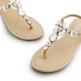 thumbnail image 5 of DREAM PAIRS Flat Sandals for Women Dressy Rhinestone T-Strap Thong Flat Sandals  for Summers Dress Beach, 5 of 5