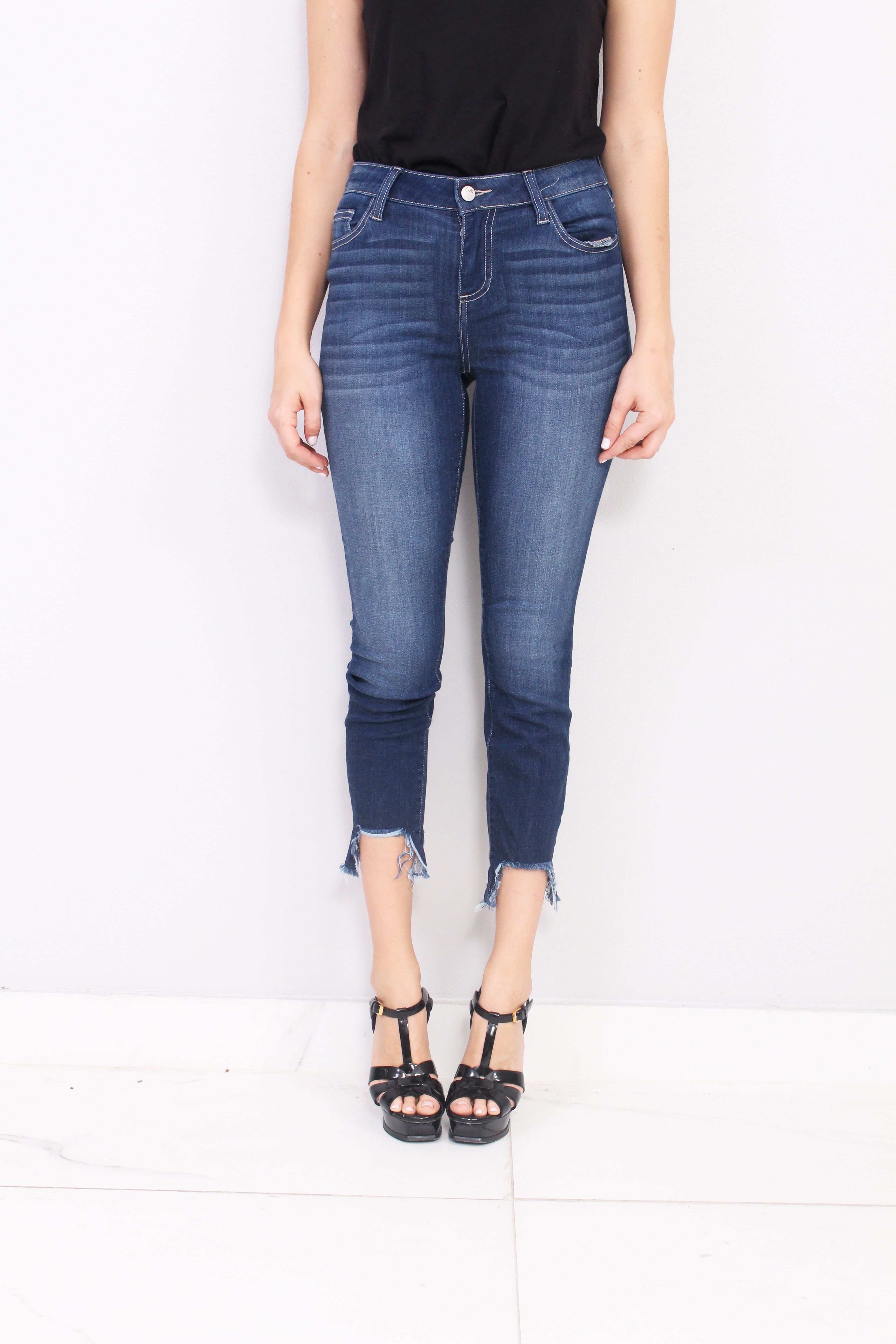 women's cropped skinny jeans