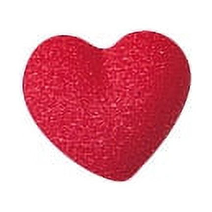 Red Heart Charms Molded Sugar Cake/Cupcake Decorations - 12 ct