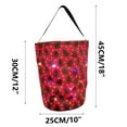 thumbnail image 3 of Xmas Halloween Cute Pumpkins Halloween Buckets Tote Candy Basket Christmas Tote Bag with LED String Light, 10 x18 Inch, 3 of 7