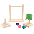 thumbnail image 1 of Miangastore 1 Ensemble de 3 Pcs Jouets Perroquet Amusants Panier de Tir Support Anneau Jouets, 1 of 8
