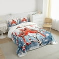 thumbnail image 3 of Manfei Christmas Bird Robin Bedding Comforter Set for Kid, Winter Flower Plant Twin Comforter Sets, Countryside Reversible Bedding Set, Microfiber Bedroom Decor, 2 Pieces, 3 of 8